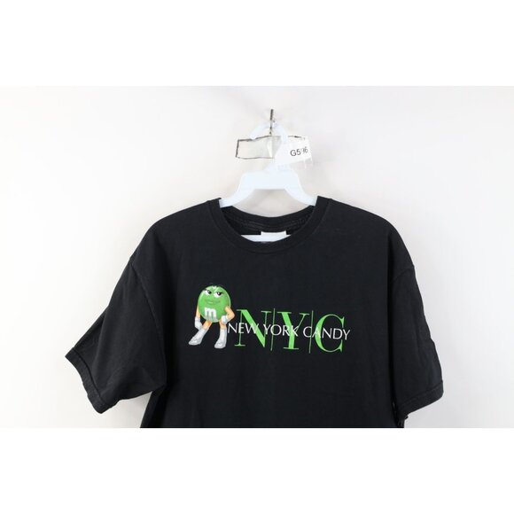 Vtg Y2K Mars Candy M&Ms Womens Medium Green Candy New York City Candy T-Shirt - Picture 2 of 15